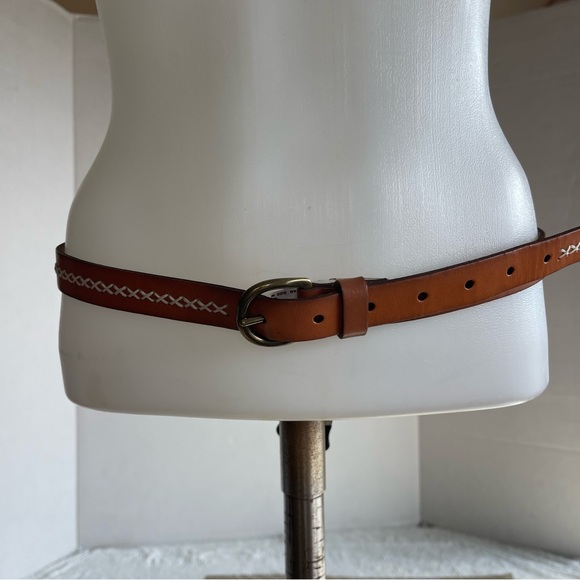 Fossil Accessories - Fossil Women’s Size Medium Tan Leather Belt with Stitching